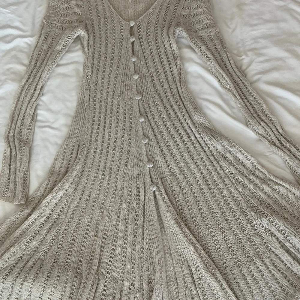 Free People Cream Long Sleeve Knit Dress - Picture 3 of 5